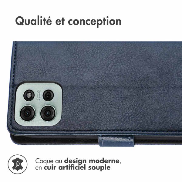 imoshion Étui de télephone portefeuille Motorola Moto G75 5G - Bleu foncé