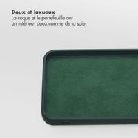 Selencia Étui portefeuille amovible Olyn avec MagSafe Samsung Galaxy S24 FE - Vert