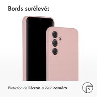 Accezz Coque Liquid Silicone Samsung Galaxy A55 - Rose