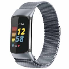 imoshion Bracelet magnétique milanais Fitbit Charge 5 - Taille S - Space Grey