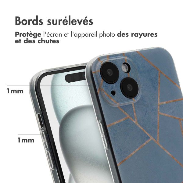 imoshion Coque Design Apple iPhone 15 - Blue Graphic