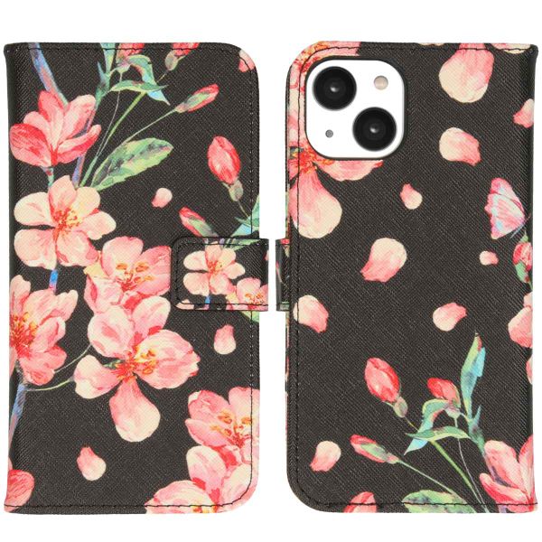 imoshion Coque silicone design iPhone 14 - Blossom Watercolor Black