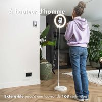 imoshion Lumière LED RVB - Version RVB - Téléphone à lampe annulaire - Anneau lumineux avec trépied - Réglable - Blanc