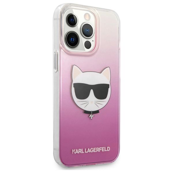 Karl Lagerfeld Coque arrière rigide Choupette iPhone 13 Pro - Rose