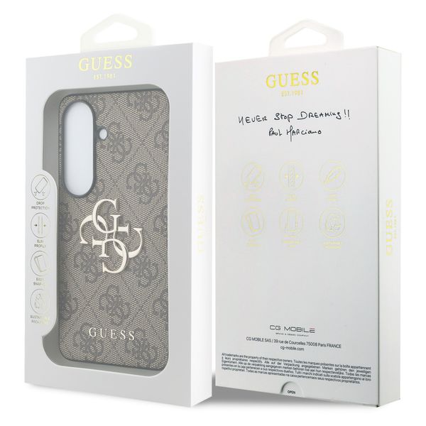 Guess Coque 4G Metal Logo Backcover Samsung Galaxy S26 - Marron