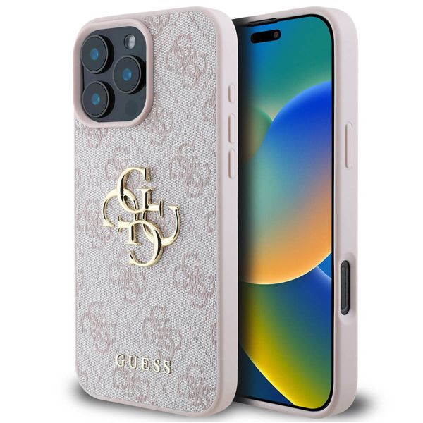 Guess Coque 4G Metal Logo iPhone 16 Pro Max - Rose