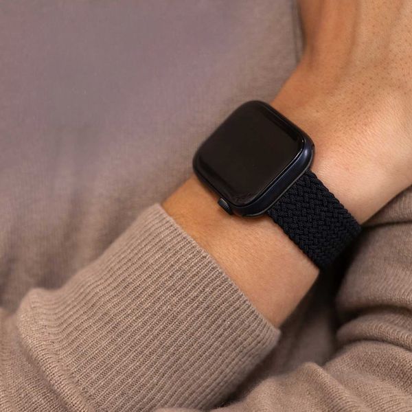 imoshion Bracelet tissé en nylon Apple Watch Series 1 á 9 / SE (38/40/41 mm) | Series 10 / 11 (42 mm) - Gris foncé