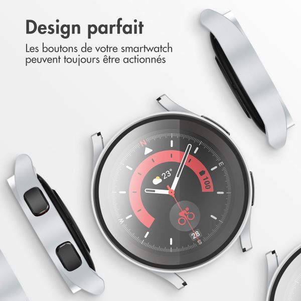 imoshion Coque rigide à couverture complète Samsung Galaxy Watch 4 - 40 mm - Argent