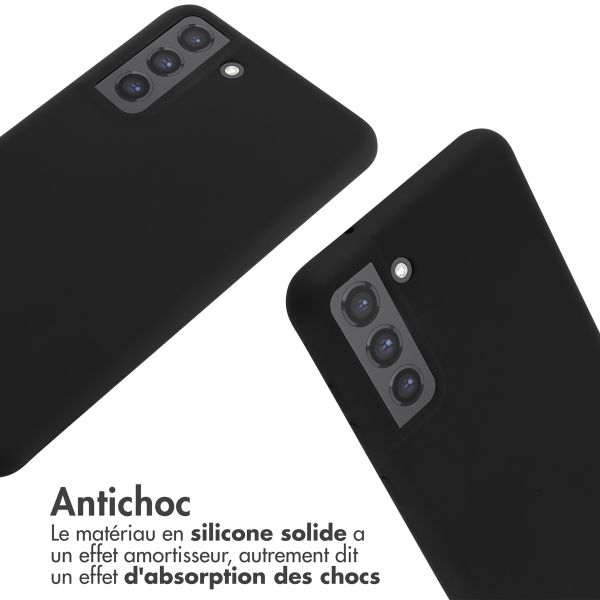 imoshion Coque en silicone avec cordon Samsung Galaxy S21 FE - Noir