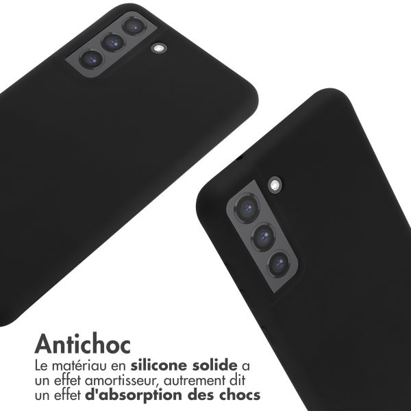 imoshion ﻿Coque en silicone avec cordon Samsung Galaxy S21 FE - Noir