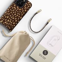 Selencia Nova coque arrière en cuir véritable avec porte-cartes Apple iPhone 13 Pro - Fawn Chic