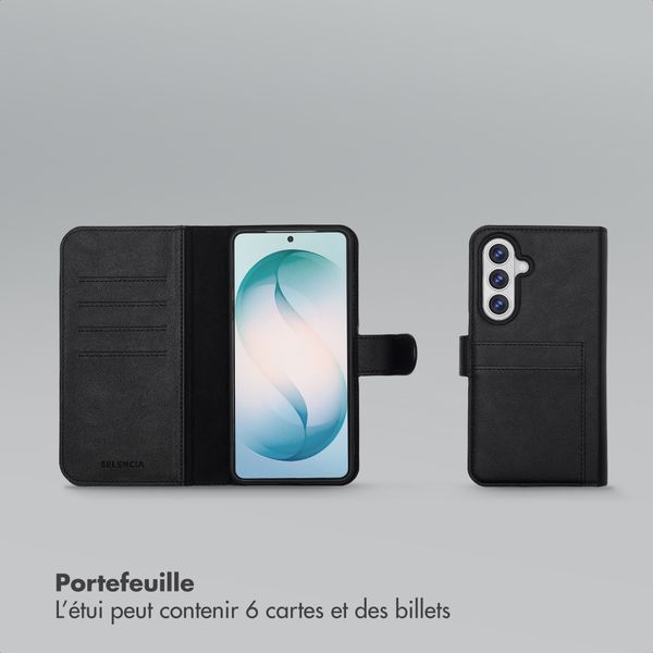 Selencia Étui portefeuille amovible Olyn avec MagSafe Samsung Galaxy S26 Plus - Noir