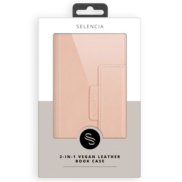 Selencia Étui de téléphone amovible en cuir végétalien iPhone 13 - Rose