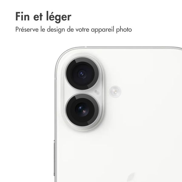 imoshion Lot de 2 protections d'objectif de caméra Apple iPhone 17 / 16 / 16 Plus - Blanc