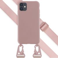 Selencia Coque silicone avec cordon amovible Apple iPhone 11 - Sand Pink