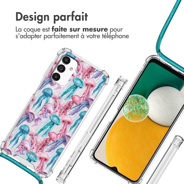 imoshion Coque Design avec cordon Samsung Galaxy A13 (5G) - Jellyfish Watercolor