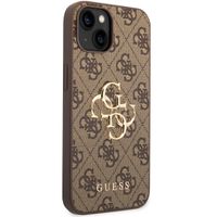 Guess Coque 4G Metal Logo Backcover iPhone 15 - Brun