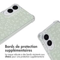 imoshion Coque Design avec cordon Samsung Galaxy S25 Edge - Smoke Green Flowers