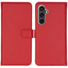 Selencia Étui portefeuille en cuir véritable Samsung Galaxy S23 FE - Rouge