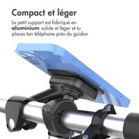 Accezz EasyLock Support de téléphone pour vélo - Avec coque Apple iPhone 15 - Aluminium - Rotation à 360 degrés - Noir