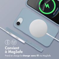 imoshion Coque arrière Color avec cordon amovible et MagSafe Apple iPhone 16e - Ash Blue