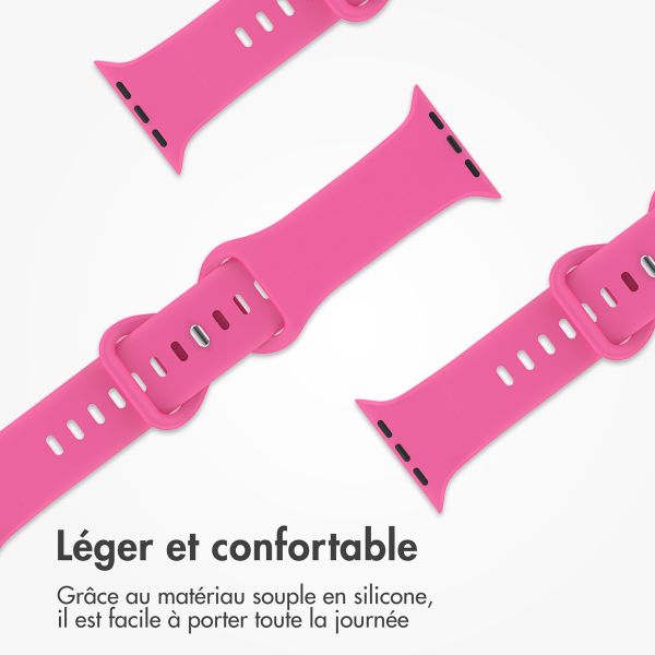 imoshion Bracelet en silicone⁺ Apple Watch Series 1 t/m 9 / SE (38/40/41 mm) | Series 10 / 11 (42 mm) - Taille S/M - Barbie Pink