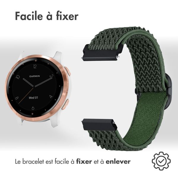 imoshion Bracelet élastique en nylon - Connexion universelle de 18 mm - Vert foncé