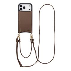 Selencia Coque de télephone Nova avec cordon et porte-cartes Apple iPhone 17 Pro Max - Mocha Brown