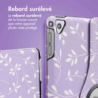 imoshion Coque tablette Design rotatif à 360° Apple iPad 6 (2018) 9.7 pouces / iPad 5 (2017) 9.7 pouces / Air 2 (2014)/Air 1 (2013) - Lavender Flowers