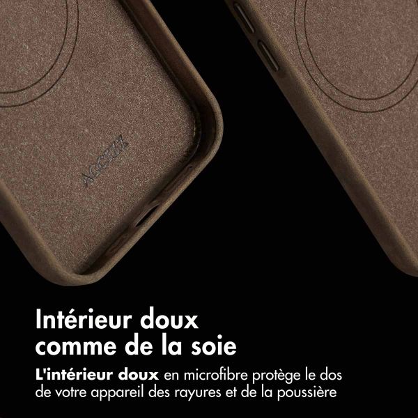Accezz Coque MagSafe en cuir vintage Apple iPhone 14 - Rustic Brown