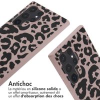 imoshion Coque design en silicone avec cordon Samsung Galaxy S24 Ultra - Animal Pink