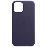 Apple Coque Leather MagSafe Apple iPhone 12 (Pro) - Deep Violet