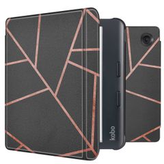 imoshion Design Slim Hard Sleepcover avec support Kobo Libra Colour - Black Graphic