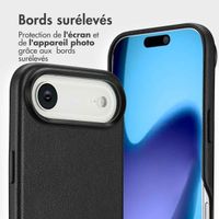 Accezz Étui de télephone portefeuille en cuir 2-en-1 avec MagSafe Apple iPhone Air - Onyx Black