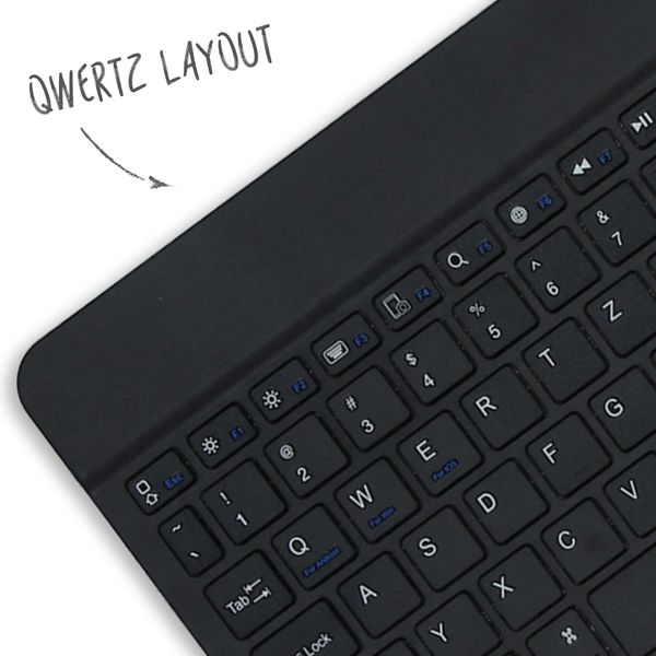 Accezz Étui de tablette portefeuille Bluetooth Clavier QWERTY Samsung Galaxy Tab S9 11.0 pouces - Noir