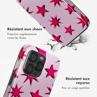 Selencia Coque arrière Vivid Tough avec MagSafe iPhone 15 Pro - Stars Rubine Red Light Pink