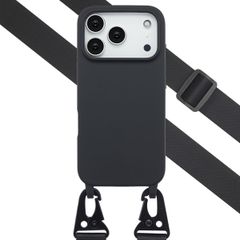 Selencia Coque silicone avec cordon amovible Apple iPhone 17 Pro - Noir