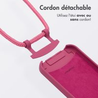 imoshion Coque de couleur avec cordon amovible MagSafe iPhone 15 - Raspberry