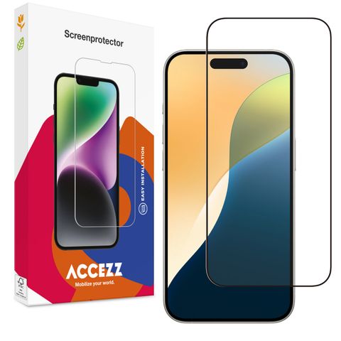 Accezz Protection d'écran en verre trempé Full Cover Apple iPhone 17 / 17 Pro / 16 Pro
