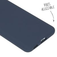 Accezz Coque Liquid Silicone Samsung Galaxy S21 - Bleu foncé