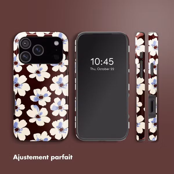 Selencia Coque arrière Vivid avec MagSafe Apple iPhone 17 Pro - Choco Flower Pop