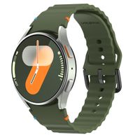 imoshion Bracelet Wave en silicone Samsung Galaxy Watch 4 / 5 / 6 / 7 (20 mm) - Vert foncé