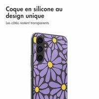 imoshion Coque design pour Samsung Galaxy A54 - Tropical Violet Flowers Connect