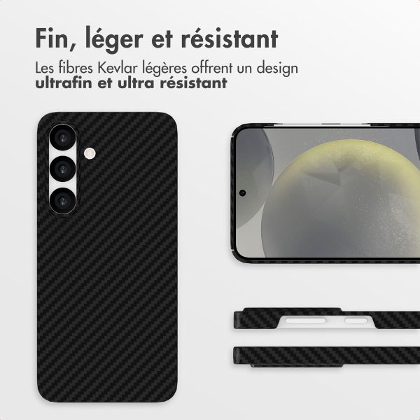 Accezz Coque Kevlar MagSafe Samsung Galaxy S24 Plus - Noir