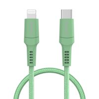 imoshion ﻿Câble Lightning vers USB-C - Non MFi - Textile tressé - 1 mètre - Vert