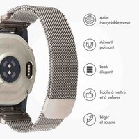 imoshion Bracelet QuickFit® Milanais  - Connexion Garmin 22 mm - Taille L/XL - Starlight