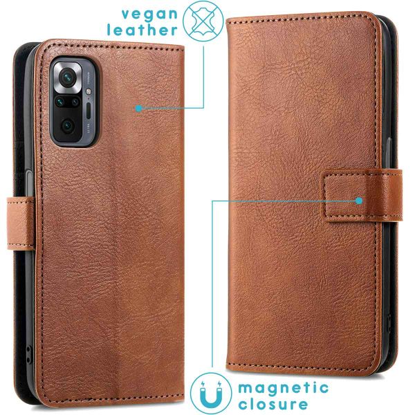 imoshion Étui de télephone portefeuille Xiaomi Redmi Note 10 Pro - Marron