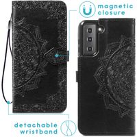 imoshion Etui de téléphone portefeuille Mandala Samsung Galaxy S22 - Noir