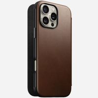 Nomad Étui de télephone portefeuille Modern Leather Folio Apple iPhone 16 Pro Max - Marron