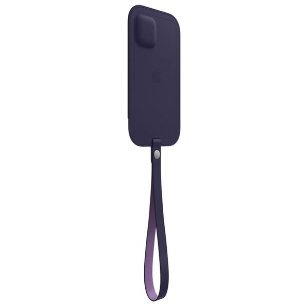 Apple Sacoche en cuir MagSafe iPhone 12 Mini - Deep Violet